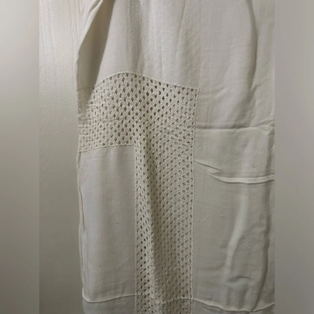 Vintage Table Cloth  42 x 53 off white